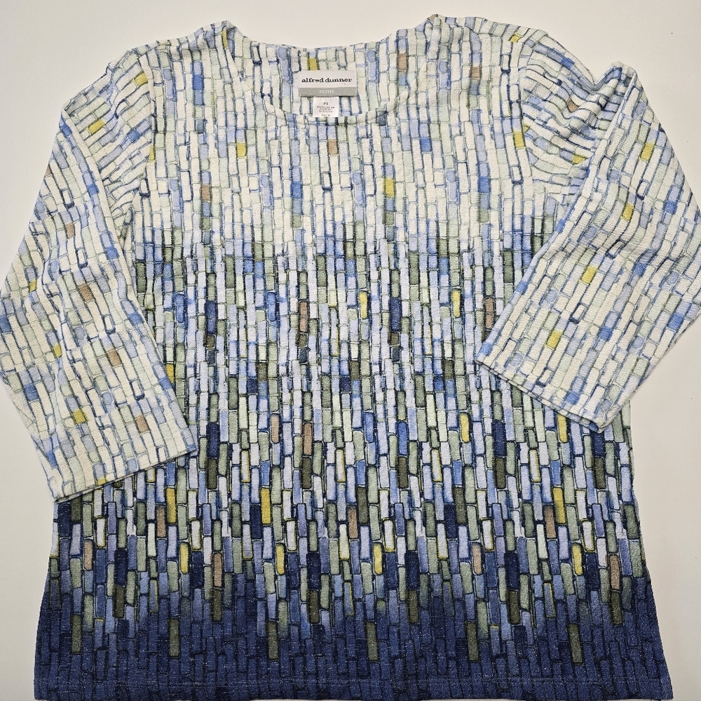 Alfred Dunner Multicolor Knit Sweater